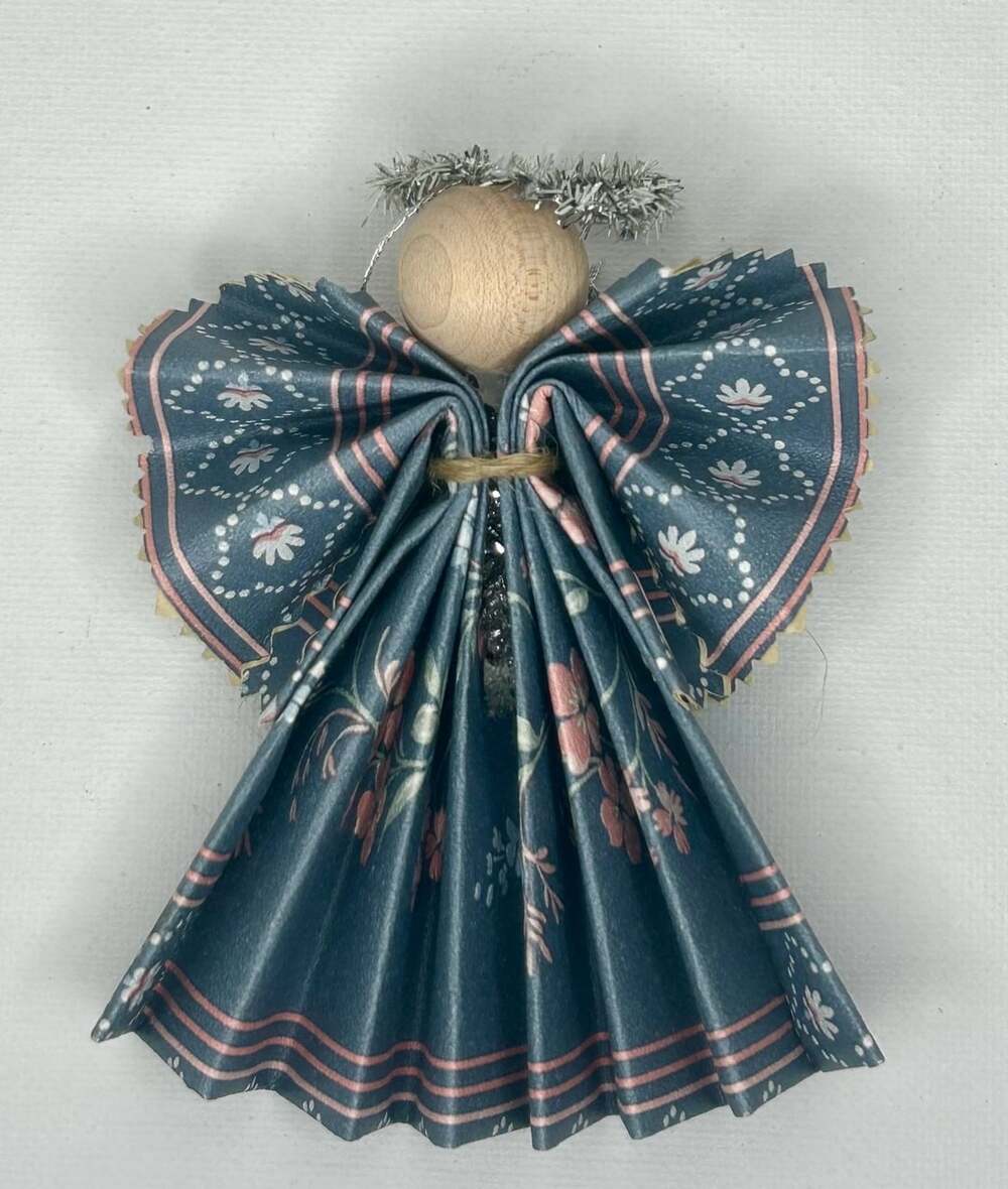 Handmade Paper Ribbon Angel Christmas Tree Ornament
